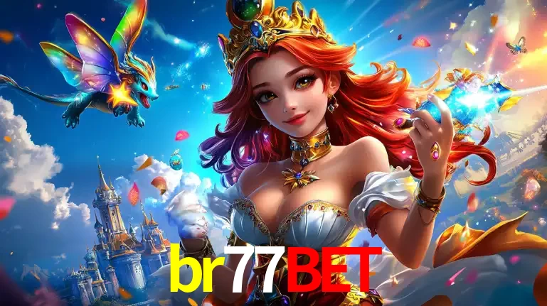 A princesa de um reino de fantasia mágico, com seu pequeno dragão, apresentando um mundo de prêmios encantados nos jogos de caça-níqueis do cassino br77bet.